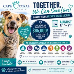 Cape Coral Animal Shelter online auction