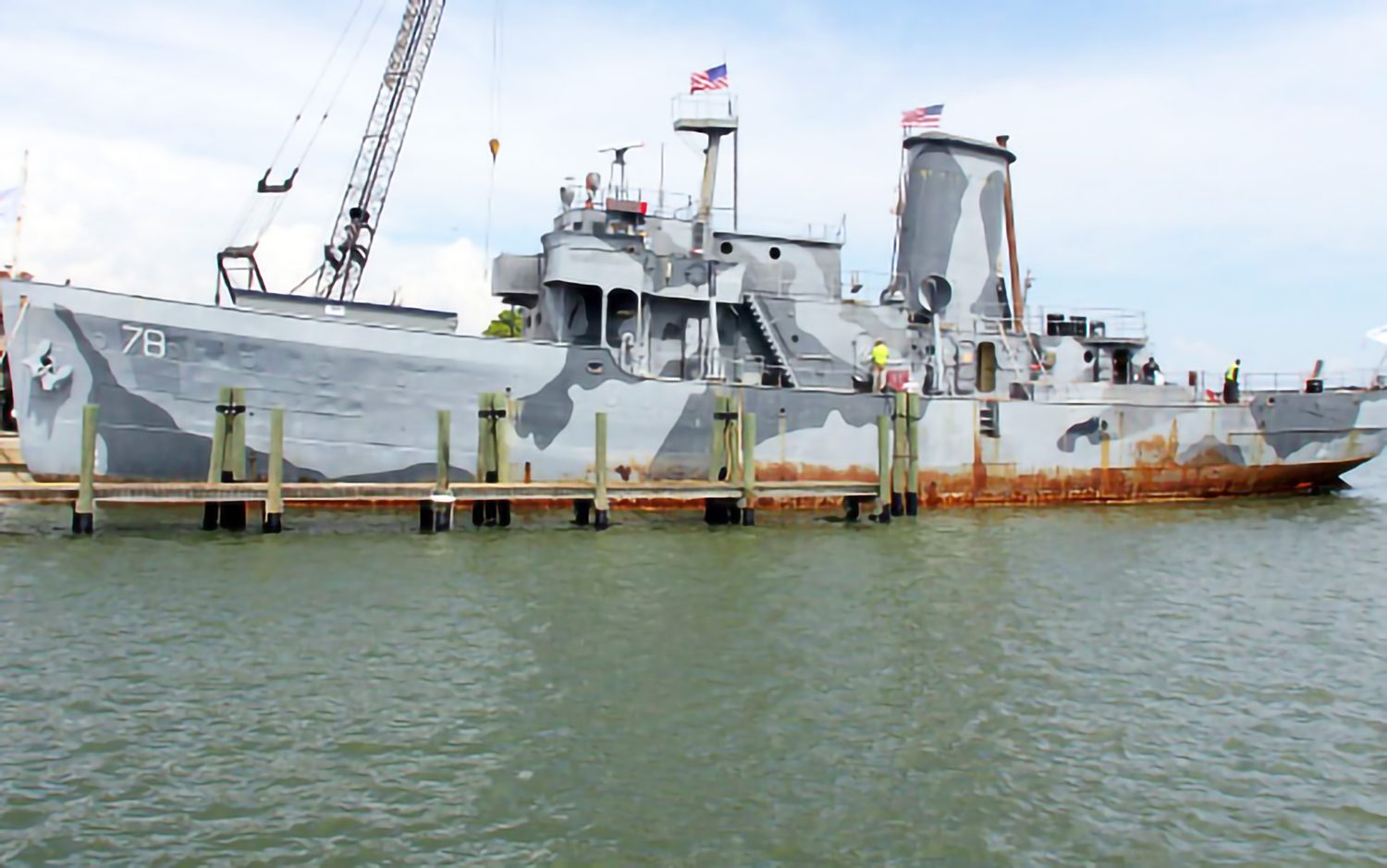 USS MOHAWK IN PORT PRIOR TO SCUTTLING