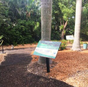 Welcome sign for IMAG Backyard Nature and Florida-Friendly Landscaping