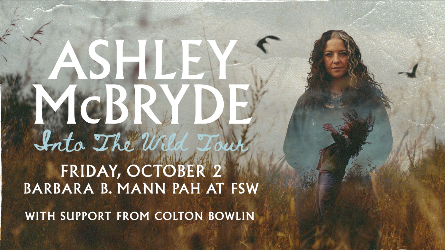 Ashley McBryde Into The Wild Tour poster for Barbara B. Mann PAH at FSW, October 2